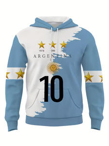 Calzado Deportivo Casual para Hombre, Impresión 3D, Nuevo, Moderno, con Diseño de 3 Estrellas 10 Sudaderas con Capucha Argentina Messi al por Mayor - Product Image 6