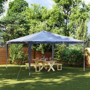 Grande Tenda Robusta Blu in Polietilene per Matrimoni e Feste con Telaio in Ferro Elegante e Resistente per Tutte le Occasioni - Product Image 1