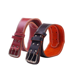 Cinturón de Entrenamiento de Alta Calidad, Cinturón de Levantamiento de Pesas de Cuero Resistente para Hombres y Mujeres, Accesorios de Gimnasio con Compresión para Powerlifting - Product Image 2