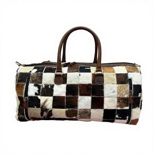 Bolsa de Viaje Grande de Cuero Genuino con Cierre de Cremallera, Gran Capacidad para Adultos, Diseño Elegante Unisex - Product Image 1