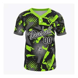 OEM Custom Made Breathable Baseball Jersey Your Own Design Sublimation Digital Print Anti-UV 220g 100% Polyester Fabric Plus - Product Image 2