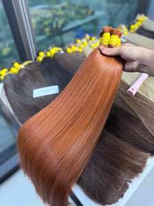 Extensiones de Cabello Natural Liso, Super Double Drawn, Cabello Vietnamita, Color Naranja, Envío a Todo el Mundo, Precio de Fábrica - Product Image 4