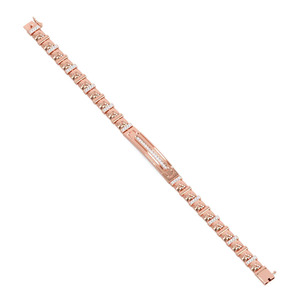 Textured Beaded Station Diamond <b>Bangle</b> <b>Bracelet</b> - Product Image 3