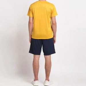 Ensemble t-shirt et short en coton rayé pour homme, vêtements décontractés d'été, respirant, blanc - Product Image 1
