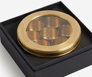 Boîte de rangement élégante en métal doré rond avec couvercle transparent pour articles divers, utilisation en armoire, anti-poussière, organisateur à un seul niveau - Product Image 5
