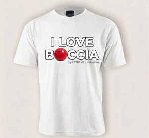Boccia Love Graphic T-shirt pour homme à manches courtes en coton pour les fans de sport, vêtements décontractés - Product Image 2