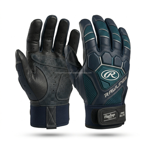 Custom Durable Lightweight Synthetic Leather Batting Gloves Perforated Back Breathable Baseball Gloves for Training - Product Image 1