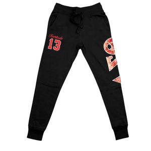 Delta Sigma Theta Black <b>Sequins</b> Patch Sweatpants for Women Comfortable Fit Premium Fabric Greek Sorority Apparel Casual Wear - Product Image 4