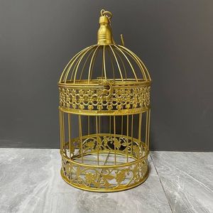 Elegant Hanging Metal Bird Cage For Balcony Garden Decoration With Rustic Vintage Finish And <b>Strong</b> Iron Frame - Product Image 5