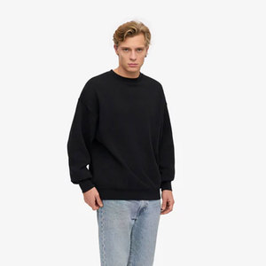 Sweat-shirt vintage délavé pour homme, nouveau pull en molleton teint pigmentaire à col rond avec finition vieillie pour homme - Product Image 4