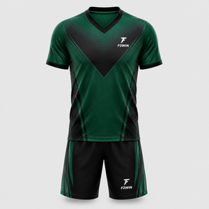 Ensemble de maillot de football pour homme F2WIN, bordeaux et noir, manches courtes, respirant, maille, séchage rapide, coupe classique, toutes saisons, OEM - Product Image 6