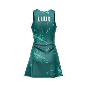 Robe de tennis sans manches personnalisée pour femme, imprimé intégral, anti-humidité, style une pièce, impression numérique, col rond, vêtements de golf - Product Image 2