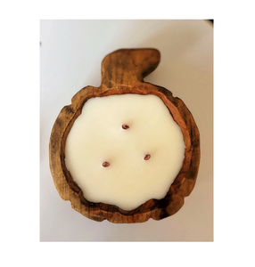 Bol à bougie artisanal en bois pour la maison, les mariages, les fêtes, style rustique, conteneur à bougie très apprécié pour table, restaurants et cafés - Product Image 3