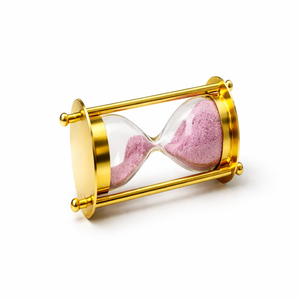 Minuteur sablier en métal doré avec sable rose, horloge décorative de table pour la maison, le bureau, la décoration de bureau, cadeau - Product Image 6