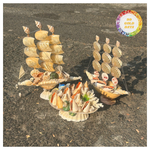 Colorful Natural Handmade Seashell Decoration Set <b>Abalone</b> Conch <b>Shell</b> Hanging Boat Aquarium Christmas - Caryln - Product Image 1