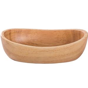 Plato Ovalado de Madera Antiguo para Frutas, Tazón de Servir en Forma de Barco, Recipiente Rústico para Guardar Bocadillos y Pan, Plato para Postres - Product Image 1