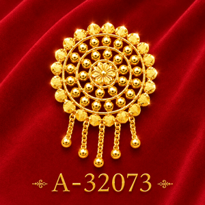 Broche florale plaquée argent avec centre en strass rouge pour femmes, bijoux de fête de mariage A-32070 - Product Image 4