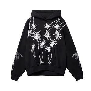 Sweat à capuche brodé de qualité supérieure, streetwear, pull personnalisé de haute qualité, basiques en coton mélangé, tailles variées, vente en gros, sweat à capuche imprimé - Product Image 5