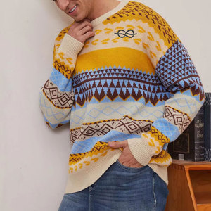 เสื้อสเวตเตอร์คอกลมผู้ชายทรงสลิมฟิต สวมใส่สบาย ระบายอากาศได้ดี คุณภาพส่งออก ราคาส่งถูก รับผลิตตามแบบ - Product Image 3