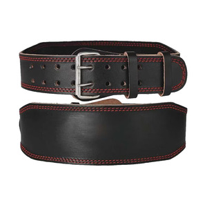 Ceinture de musculation en cuir de vachette respirante et réglable, support dorsal robuste, protection souple et portable pour l'entraînement - Product Image 2