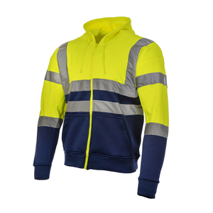 Sudadera con Capucha para Hombre, Ignífuga, Antiestática, de Alta Visibilidad, con Cierre, Bolsillos Reflectantes, Cordón Ajustable, Impermeable y Transpirable - Product Image 1