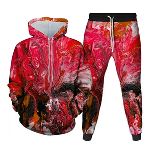 Service OEM – Ensemble de survêtement d'hiver en polyester épais, coupe-vent et réversible, personnalisable sur mesure pour homme, avec capuche unie et vierge pour sublimation - Product Image 5