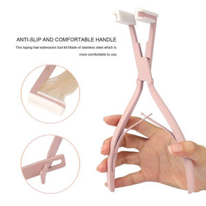Hair Extension Tools Kit Professional Metal Pink Pliers Scissors <b>Clips</b> Installation Removal Set Durable Hair Extension - Product Image 3