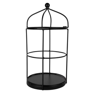 Modern <b>Metal</b> <b>Candle</b> Stand <b>Holder</b> <b>Black</b> and White Steel Frame Decorative Home Lighting Fixture for Indoor Use - Product Image 5