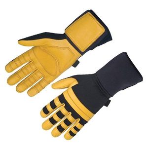 Guantes de Béisbol de Cuero con Doble Correa Negra y Marrón, Palma Acolchada, Diseño Transpirable, Soporte Adicional para la Muñeca, para Béisbol y Sóftbol - Product Image 4