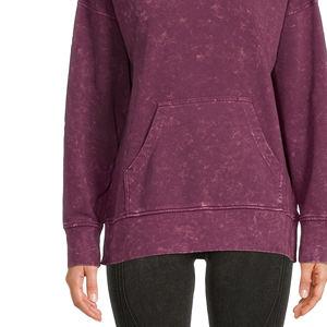 Sweat à capuche en coton délavé de haute qualité avec impression en relief pour femmes et hommes, logo sérigraphié, broderie, sweats à capuche personnalisés - Product Image 2