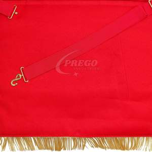Tablier de Grand Prêtre Maçonnique du Chapitre Royal Arch - Tablier de Franc-Maçon en Velours Rouge Brodé à la Main - Product Image 3