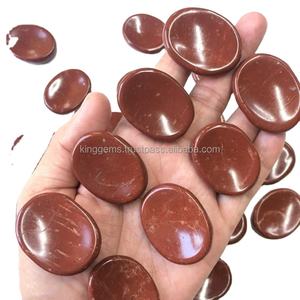 คริสตัลอัญมณีธรรมชาติแกะสลักจากหินแจสเปอร์สีแดงใช้สมาธิคริสตัลทรงรีสำหรับการบำบัดจักระคริสตัล - Product Image 3