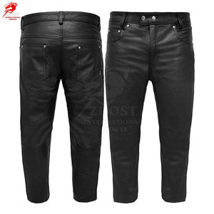 กางเกงหนังผู้ชายคุณภาพสูง ดีไซน์ทันสมัย สวมใส่สบาย ยืดหยุ่นได้ เหมาะสำหรับขี่ม้าและสวมใส่ในชีวิตประจำวัน - Product Image 2