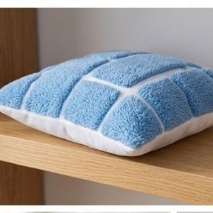 Newest Trending <b>Blue</b> Quilted <b>Throw</b> Pillows Rectangle Solid Color Washable Polyester Decorative Pillow Covers Minimalist Style - Product Image 6