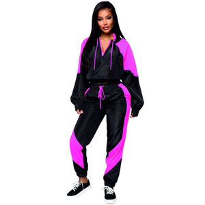 Unisex Plus Size Solid <b>Polyester</b>/Cotton Breathable Quick Dry Two-Piece Casual Maternity Yoga Fitness Athleisure Tracksuit Set - Product Image 1