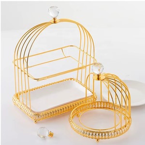 Luxury Gold <b>Bird</b> Cage Dessert <b>Stand</b> Set Ideal For Wedding Parties Restaurant Dessert Showcase And Bridal Shower Dessert Setup - Product Image 1