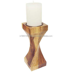 Venta al por mayor de lujo conjunto de 3 candelabros o portavelas decorativo hecho a mano de madera portavelas para restaurantes y hoteles - Product Image 6