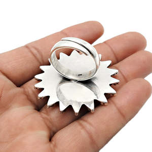 แหวนพลอยออนิกซ์สีเขียวธรรมชาติหลายเม็ด ดีไซน์ทันสมัย สไตล์โบฮีเมียน งานฝีมือประณีต วัสดุเงินแท้ 925 คุณภาพสูง สำหรับผู้หญิง - Product Image 3