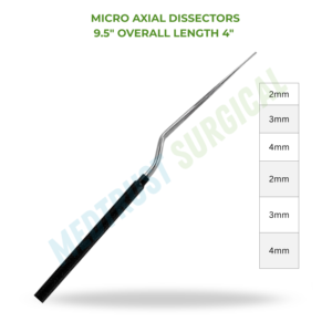 Micro-dissecteur axial de 9,5 pouces, instrument de chirurgie neuro-spineuse, outil de dissection tissulaire chirurgical - Product Image 2