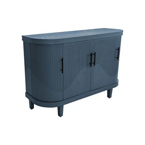 Moderna Credenza Curva da 47,2 Pollici, Tavolo Console in Legno, Mobile Bar con 4 Ante Regolabili, Armadietto Decorativo per Soggiorno - Product Image 6