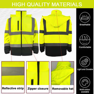 Chaqueta de Trabajo de Seguridad Profesional Personalizada al por Mayor de Fábrica, Chaqueta de Trabajo Hivi, Ropa de Trabajo para Hombre - Product Image 4