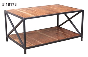 Mesa de exterior de hierro con tapa de madera, mesa de madera para sala de estar, mesa de centro, mesa de exterior, muebles de jardín, mesa de centro de madera - Product Image 5