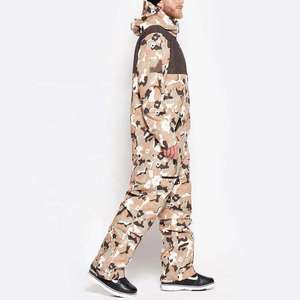 <b>Camo</b> One Piece Ski Suit Waterproof <b>Men</b> Snowboard Jumpsuit Outdoor Winter Warm Breathable Snow Suit for <b>Men</b> Women Hooded Unisex - Product Image 4