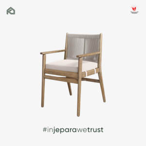 Silla de Comedor y Sillón de Madera de Teca Sólida Toba, Elegante y de Primera Calidad, con Cuerdas, para Exteriores, Patio, Jardín, Hogar, Jepara, Indonesia - Product Image 2