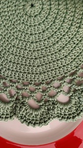Handmade Green Floral Shape Macrame Table <b>Mats</b> Ideal for Boho Dining Setup and Farmhouse Home Decoration From India - Product Image 6
