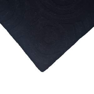 Tapis d'intérieur en laine tufté à la main, motif circulaire 3D noir minimaliste moderne - Product Image 6