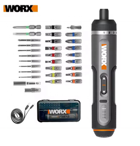 Worx set obeng listrik tanpa kabel, 4V WX242 set obeng listrik cerdas SDS Chuck USB dapat diisi ulang 30 Bit - Product Image 2
