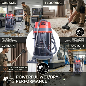 HYDROPLUS INTERNATIONAL HYDROVC80, Máquina de Limpieza de 80L, 3600W, Alta Succión, 200MBAR, Electrónica, para Exteriores, Autos, Sofás, Cortinas y Alfombras - Product Image 3