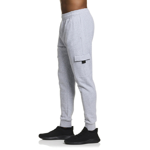 Good Quality Adult Men's Casual Lightweight <b>Jogger</b> Pants <b>White</b> Color Regular Fit Comfortable Exercise Gym Wear Pants - Product Image 2