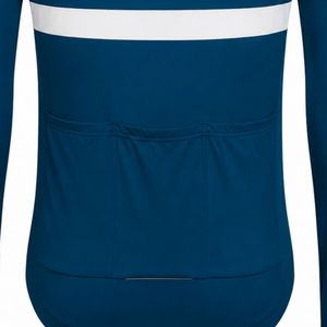 Maillot de cyclisme bleu marine à manches longues pour hommes et femmes, respirant, léger, pour la route, le VTT, l'entraînement - Product Image 5